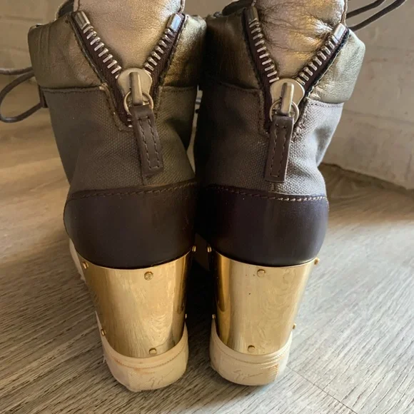 Giuseppe Zanotti multicolor canvas and leather High-Top wedge Sneakers - Picture 2 of 3